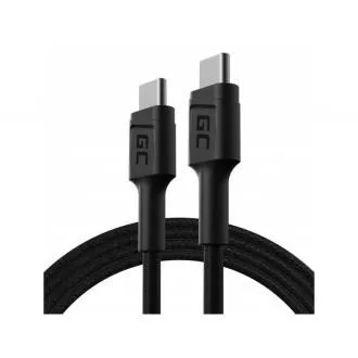 Green Cell Cable GC PowerStream USB-C - USB-C 120 cm s Power Delivery (60 W), 480 Mbps, Ultra Charge, QC 3.0 Green Cell Cable GC PowerStream USB-C - USB-C 120 cm s Power Delivery (60 W), 480 Mbps, Ultra Charge, QC 3.0