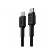 Green Cell Cable PowerStream USB-C - USB-C 30cm, rýchle charging Power Delivery (60W), Ultra Charge, QC 3.0