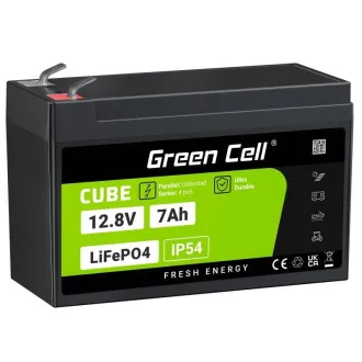 Green Cell CUBE LiFePO4 akumulátor 7Ah 12,8V 89,6Wh lítium-železo-fosfát pre UPS neprerušiteľné napájacie zdroje, monitoring