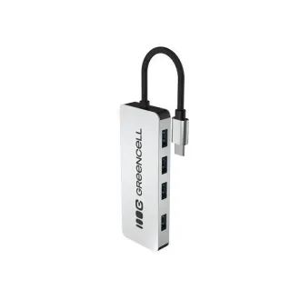 Green Cell USB-C 4v1 HUB (4×USB 3.0) – rýchly prenos 5 Gb/s, hliníkové púzdro Green Cell USB-C 4v1 HUB (4×USB 3.0) – rýchly prenos 5 Gb/s, hliníkové púzdro
