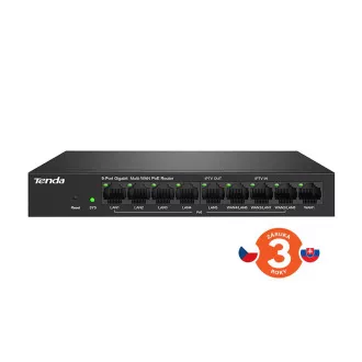 Tenda G0-8G-PoE - Gigabit PoE Router, 9x RJ45, MultiWAN, 8x PoE 802.3af/at, 10/100/1000Mbps Tenda G0-8G-PoE - Gigabit PoE Router, 9x RJ45, MultiWAN, 8x PoE 802.3af/at, 10/100/1000Mbps