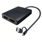 I-Tec USB-A/USB-C Dual 4K DP Video adaptér