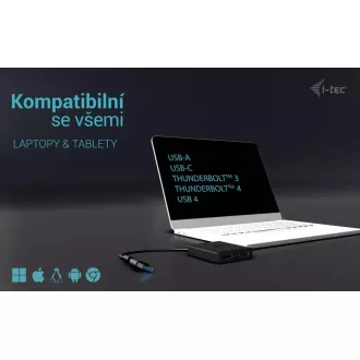 I-Tec USB-A/USB-C Dual 4K DP Video adaptér