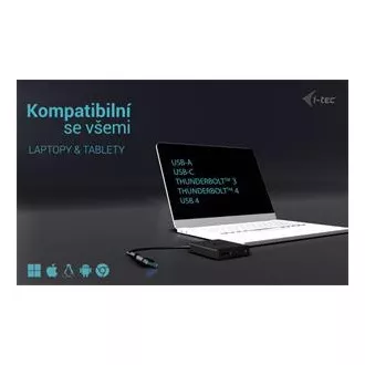 I-Tec USB-A/USB-C Dual 4K DP Video adaptér