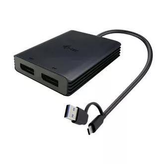 I-Tec USB-A/USB-C Dual 4K DP Video adaptér