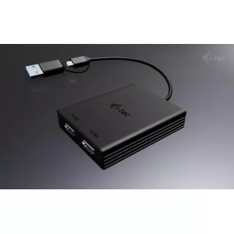 I-Tec USB-A/USB-C Dual 4K HDMI Video adaptér