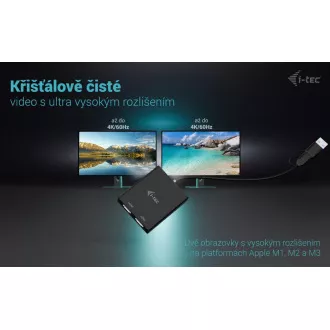 I-Tec USB-A/USB-C Dual 4K HDMI Video adaptér
