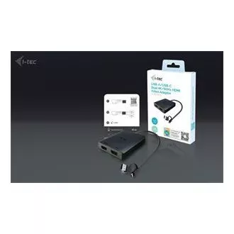I-Tec USB-A/USB-C Dual 4K HDMI Video adaptér
