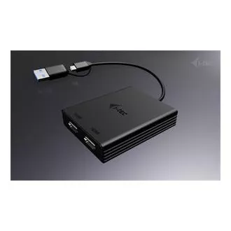 I-Tec USB-A/USB-C Dual 4K HDMI Video adaptér
