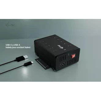 I-tec USB-C/USB-A Metal Charging + Data HUB, 15W per port, 10x USB-C, 180W