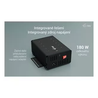 I-tec USB-C/USB-A Metal Charging + Data HUB, 15W per port, 10x USB-C, 180W