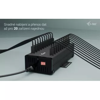 I-tec USB-C/USB-A Metal Charging + Data HUB, 15W per port, 20x USB-C, 360W