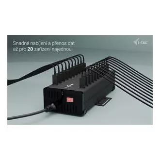 I-tec USB-C/USB-A Metal Charging + Data HUB, 15W per port, 20x USB-C, 360W