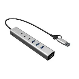 i-tec USB-C/USB-A Metal HUB 6 port (3x USB-C, 3x USB-A), LAN, Power Delivery 85W i-tec USB-C/USB-A Metal HUB 6 port (3x USB-C, 3x USB-A), LAN, Power Delivery 85W