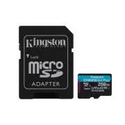 Kingston 256 GB microSDXC Canvas Go Plus Gen4 200 MB/s A2 U3 V30 Card + adaptér