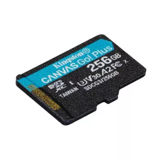 KINGSTON 256GB microSDXC Canvas Go Plus Gen4 200MB/s A2 U3 V30 Card bez adaptéra