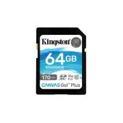 Kingston 64 GB SDXC Canvas Go Plus Gen4 200 MB/s C10 UHS-I U3 V30
