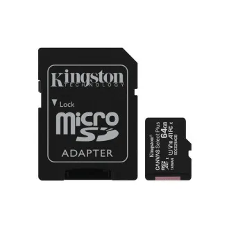 KINGSTON 64GB microSDXC CANVAS Plus Memory Card 100MB/s Read, UHS-I Speed Class, U1, V10, A1 (64GB) KINGSTON 64GB microSDXC CANVAS Plus Memory Card 100MB/s Read, UHS-I Speed Class, U1, V10, A1 (64GB)