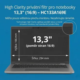 Kensington High Clarity privátny filter pre notebook 13.3'' 16:9 Kensington High Clarity privátny filter pre notebook 13.3'' 16:9