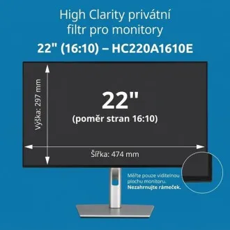 Kensington High Clarity privátny filter pre monitor 22'' 16:10 Kensington High Clarity privátny filter pre monitor 22'' 16:10
