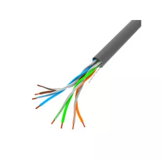 LANBERG LAN KÁBEL 100MB/S 305M PEVNÝ CCA ŠEDÝ