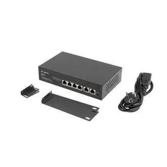 LANBERG SWITCH 4X 100MB POE+/2X 100MB UNMANAGED RACK 10"/19" FAST ETHERNET 60W