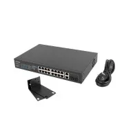 LANBERG SWITCH 16X 100MB POE+/2X 1GB/1X SFP UNMANAGED RACK 10" & 19" GIGABIT ETHERNET 150W