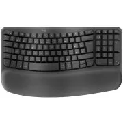 Logitech klávesnica Wave keys - bezdrôtová/bluetooth/ergonomická/CZ/SK - grafitová