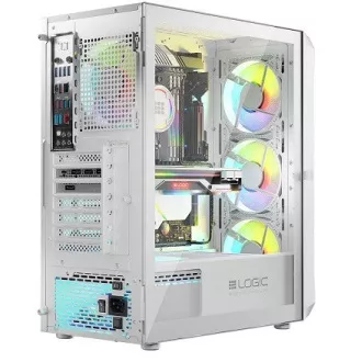 LOGIC PC skriňa Portos ARGB MIDI 1x USB 3.0, 2x USB 2.0 + audio, biela, bez zdroja LOGIC PC skriňa Portos ARGB MIDI 1x USB 3.0, 2x USB 2.0 + audio, biela, bez zdroja
