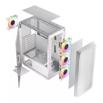 LOGIC PC skriňa Portos ARGB MIDI 1x USB 3.0, 2x USB 2.0 + audio, biela, bez zdroja LOGIC PC skriňa Portos ARGB MIDI 1x USB 3.0, 2x USB 2.0 + audio, biela, bez zdroja