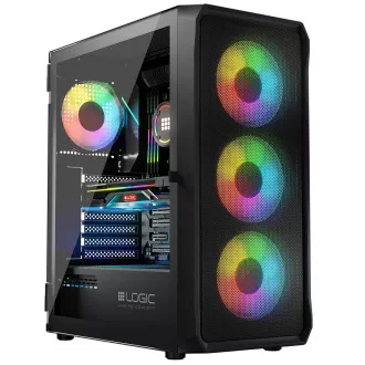 LOGIC PC skriňa Portos ARGB MIDI 1x USB 3.0, 2x USB 2.0 + audio, čierna, bez zdroja LOGIC PC skriňa Portos ARGB MIDI 1x USB 3.0, 2x USB 2.0 + audio, čierna, bez zdroja