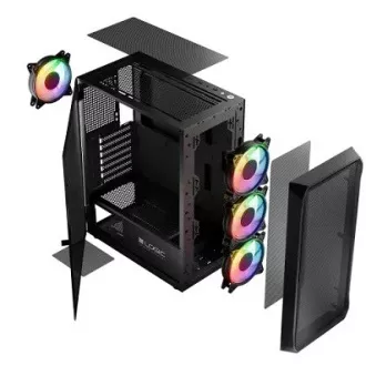 LOGIC PC skriňa Portos ARGB MIDI 1x USB 3.0, 2x USB 2.0 + audio, čierna, bez zdroja LOGIC PC skriňa Portos ARGB MIDI 1x USB 3.0, 2x USB 2.0 + audio, čierna, bez zdroja