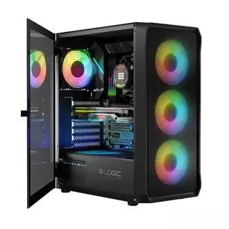 LOGIC PC skriňa Portos ARGB MIDI 1x USB 3.0, 2x USB 2.0 + audio, čierna, bez zdroja LOGIC PC skriňa Portos ARGB MIDI 1x USB 3.0, 2x USB 2.0 + audio, čierna, bez zdroja