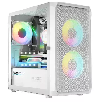 LOGIC PC skriňa Portos ARGB MINI 1x USB 3.0, 2x USB 2.0 + audio, biela, bez zdroja LOGIC PC skriňa Portos ARGB MINI 1x USB 3.0, 2x USB 2.0 + audio, biela, bez zdroja