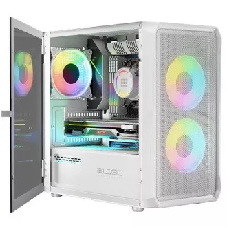 LOGIC PC skriňa Portos ARGB MINI 1x USB 3.0, 2x USB 2.0 + audio, biela, bez zdroja LOGIC PC skriňa Portos ARGB MINI 1x USB 3.0, 2x USB 2.0 + audio, biela, bez zdroja