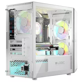 LOGIC PC skriňa Portos ARGB MINI 1x USB 3.0, 2x USB 2.0 + audio, biela, bez zdroja LOGIC PC skriňa Portos ARGB MINI 1x USB 3.0, 2x USB 2.0 + audio, biela, bez zdroja