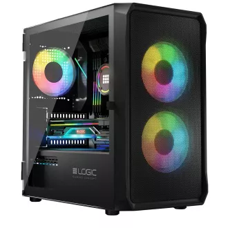 LOGIC PC skriňa Portos ARGB MINI 1x USB 3.0, 2x USB 2.0 + audio, čierna, bez zdroja LOGIC PC skriňa Portos ARGB MINI 1x USB 3.0, 2x USB 2.0 + audio, čierna, bez zdroja