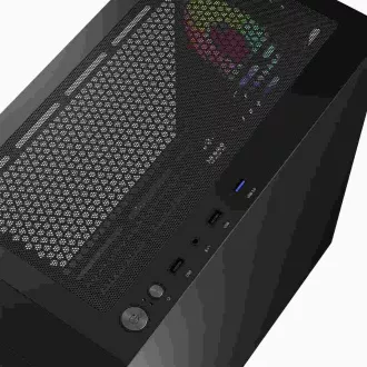 LOGIC PC skriňa Portos ARGB MINI 1x USB 3.0, 2x USB 2.0 + audio, čierna, bez zdroja