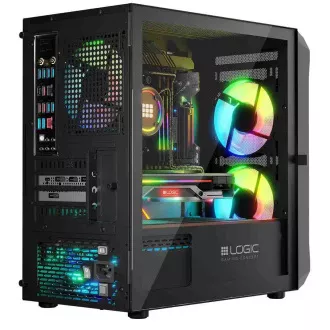 LOGIC PC skriňa Portos ARGB MINI 1x USB 3.0, 2x USB 2.0 + audio, čierna, bez zdroja LOGIC PC skriňa Portos ARGB MINI 1x USB 3.0, 2x USB 2.0 + audio, čierna, bez zdroja