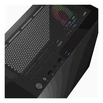 LOGIC PC skriňa Portos ARGB MINI 1x USB 3.0, 2x USB 2.0 + audio, čierna, bez zdroja