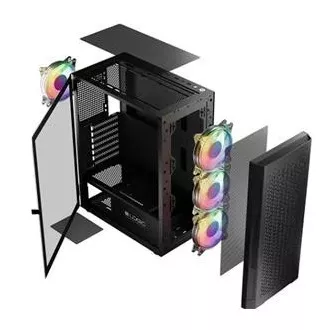 LOGIC PC skriňa Aramis ARGB MIDI 1x USB 3.0, 2x USB 2.0 + audio, čierna, bez zdroja LOGIC PC skriňa Aramis ARGB MIDI 1x USB 3.0, 2x USB 2.0 + audio, čierna, bez zdroja