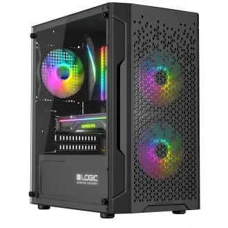 LOGIC PC skriňa Aramis ARGB MINI 1x USB 3.0, 2x USB 2.0 + audio, čierna, bez zdroja LOGIC PC skriňa Aramis ARGB MINI 1x USB 3.0, 2x USB 2.0 + audio, čierna, bez zdroja