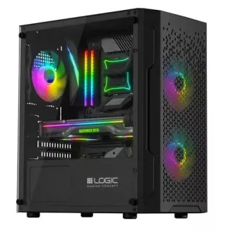 LOGIC PC skriňa Aramis ARGB MINI 1x USB 3.0, 2x USB 2.0 + audio, čierna, bez zdroja LOGIC PC skriňa Aramis ARGB MINI 1x USB 3.0, 2x USB 2.0 + audio, čierna, bez zdroja