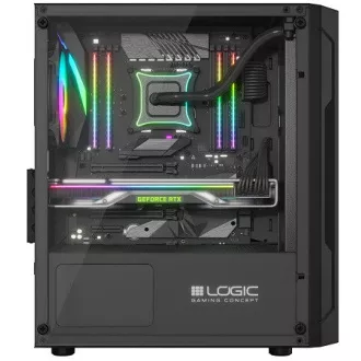 LOGIC PC skriňa Aramis ARGB MINI 1x USB 3.0, 2x USB 2.0 + audio, čierna, bez zdroja LOGIC PC skriňa Aramis ARGB MINI 1x USB 3.0, 2x USB 2.0 + audio, čierna, bez zdroja