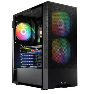 LOGIC PC skriňa Arya ARGB MIDI 1x USB 3.0, 2x USB 2.0 + audio, čierna, bez zdroja LOGIC PC skriňa Arya ARGB MIDI 1x USB 3.0, 2x USB 2.0 + audio, čierna, bez zdroja
