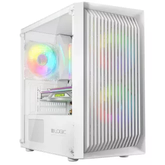 LOGIC PC skriňa Atos ARGB MINI 1x USB 3.0, 2x USB 2.0 + audio, biela, bez zdroja LOGIC PC skriňa Atos ARGB MINI 1x USB 3.0, 2x USB 2.0 + audio, biela, bez zdroja