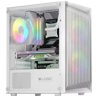 LOGIC PC skriňa Atos ARGB MINI 1x USB 3.0, 2x USB 2.0 + audio, biela, bez zdroja LOGIC PC skriňa Atos ARGB MINI 1x USB 3.0, 2x USB 2.0 + audio, biela, bez zdroja