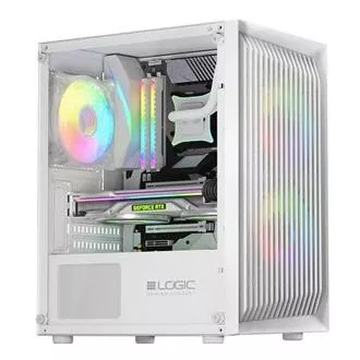 LOGIC PC skriňa Atos ARGB MINI 1x USB 3.0, 2x USB 2.0 + audio, biela, bez zdroja LOGIC PC skriňa Atos ARGB MINI 1x USB 3.0, 2x USB 2.0 + audio, biela, bez zdroja