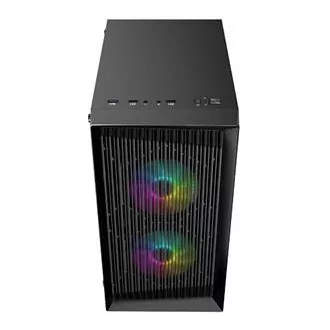 LOGIC PC skriňa Atos ARGB MINI 1x USB 3.0, 2x USB 2.0 + audio, čierna, bez zdroja