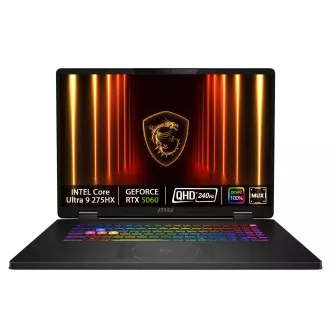 MSI Crosshair 18 HX AI A2XWFKG-027SK/Core Ultra 9 275HX/32GB/2TB/RTX 5060, 8GB/18" QHD+ IPS,240Hz/Win11 home/čierna